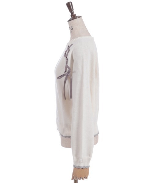 axes femme(アクシーズファム)の「レースアップニットPO(ニット/セーター・レディース・グレー/キナリ/ミント・FREE)」の18枚目の写真