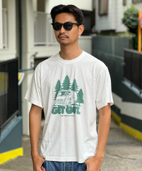 THE NORTH FACE(ザノースフェイス)の「【THE NORTH FACE】S/S Get Out Tee(Tシャツ/カットソー・メンズ・ブラック/カーキ/ホワイト・X-LARGE/LARGE/MEDIUM)」の1枚目の写真