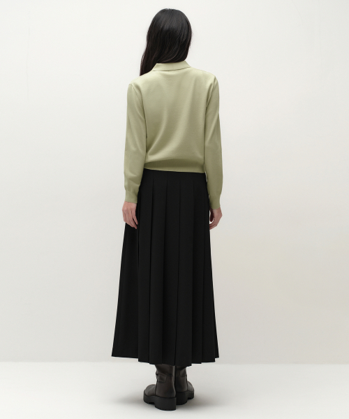 MUSINSA STANDARD WOMAN（ムシンサスタンダードウーマン）の「ウィメンズ ローウエストプリーツマキシスカート[ブラック]（スカート・レディース・その他・SMALL/MEDIUM/LARGE/X-SMALL）」の3枚目の写真