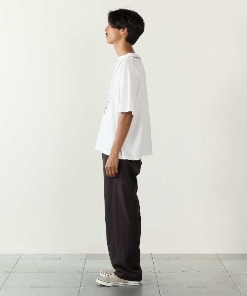 REMI RELIEF(レミレリーフ)の「REMI RELIEF/レミレリーフ HARD SP加工20/-天竺BIGサイズT(naja) ヴィンテージTシャツ 2026年春夏(Tシャツ/カットソー・メンズ・ブラック/オフホワイト・M/L/XL)」の6枚目の写真