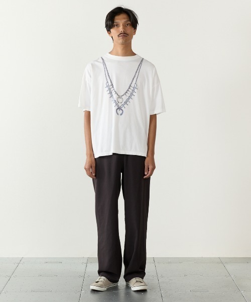 REMI RELIEF(レミレリーフ)の「REMI RELIEF/レミレリーフ HARD SP加工20/-天竺BIGサイズT(naja) ヴィンテージTシャツ 2026年春夏(Tシャツ/カットソー・メンズ・ブラック/オフホワイト・M/L/XL)」の5枚目の写真