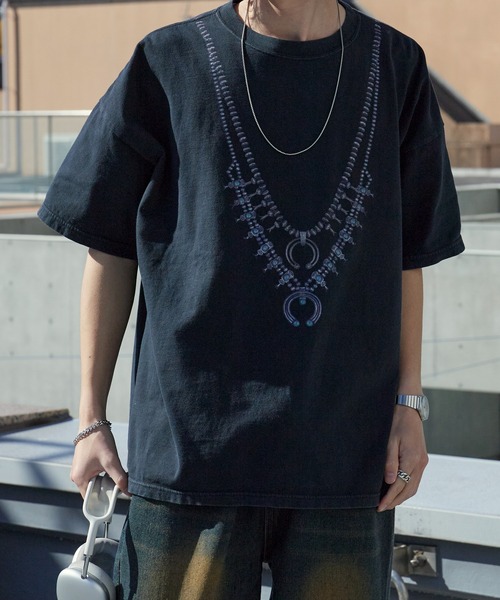 REMI RELIEF(レミレリーフ)の「REMI RELIEF/レミレリーフ HARD SP加工20/-天竺BIGサイズT(naja) ヴィンテージTシャツ 2026年 夏 夏服(Tシャツ/カットソー・メンズ・ブラック/オフホワイト・M/L/XL)」の11枚目の写真