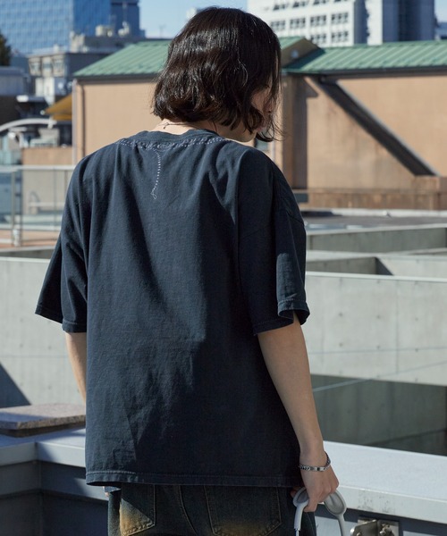 REMI RELIEF(レミレリーフ)の「REMI RELIEF/レミレリーフ HARD SP加工20/-天竺BIGサイズT(naja) ヴィンテージTシャツ 2026年 夏 夏服(Tシャツ/カットソー・メンズ・ブラック/オフホワイト・M/L/XL)」の14枚目の写真