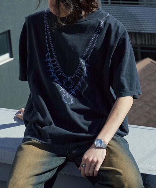REMI RELIEF(レミレリーフ)の「REMI RELIEF/レミレリーフ HARD SP加工20/-天竺BIGサイズT(naja) ヴィンテージTシャツ 2026年 夏 夏服(Tシャツ/カットソー・メンズ・ブラック/オフホワイト・M/L/XL)」の19枚目の写真