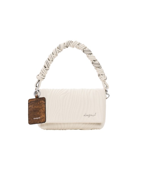 Desigual（デシグアル）の「刺繍ステッチ ホワイト中型ハンドバッグ（ショルダーバッグ・レディース・ホワイト・FREE）」の2枚目の写真
