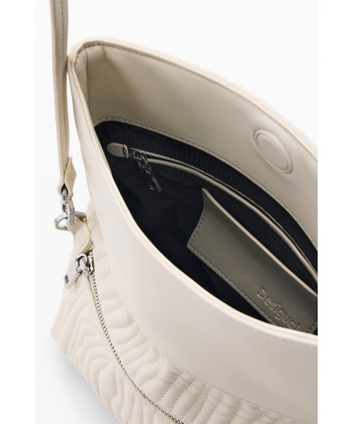 Desigual（デシグアル）の「刺繍ステッチ ホワイト中型ハンドバッグ（ショルダーバッグ・レディース・ホワイト・FREE）」の5枚目の写真