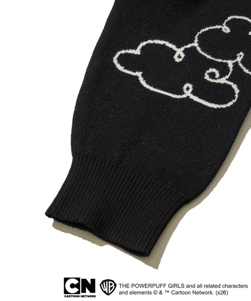 ADPOSION（アドポーション）の「【THE POWERPUFF GIRLS / パワーパフガールズ】ジャガードニット（ニット/セーター・レディース・ブラック・FREE）」の6枚目の写真