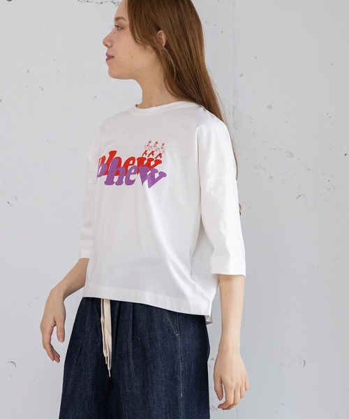 POU DOU DOU(プードゥドゥ)の「Phewおじさんプリントカットソー(Tシャツ/カットソー・レディース・グリーン/レッド/オフホワイト/グレー・3)」の16枚目の写真