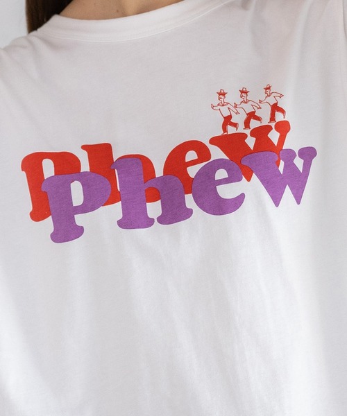 POU DOU DOU(プードゥドゥ)の「Phewおじさんプリントカットソー(Tシャツ/カットソー・レディース・グリーン/レッド/オフホワイト/グレー・3)」の9枚目の写真