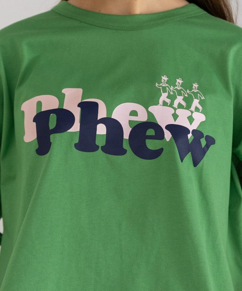 POU DOU DOU(プードゥドゥ)の「Phewおじさんプリントカットソー(Tシャツ/カットソー・レディース・グリーン/レッド/オフホワイト/グレー・3)」の11枚目の写真