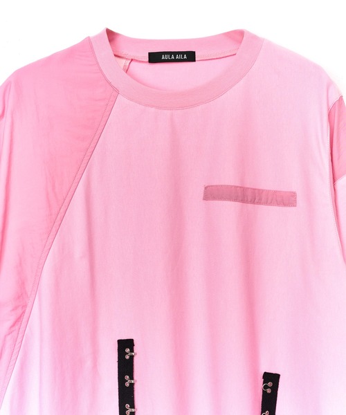 AULA AILA(アウラアイラ)の「フリンジルーズTシャツ(Tシャツ/カットソー・レディース・ピンク/ライトブルー/ブラック・0)」の21枚目の写真
