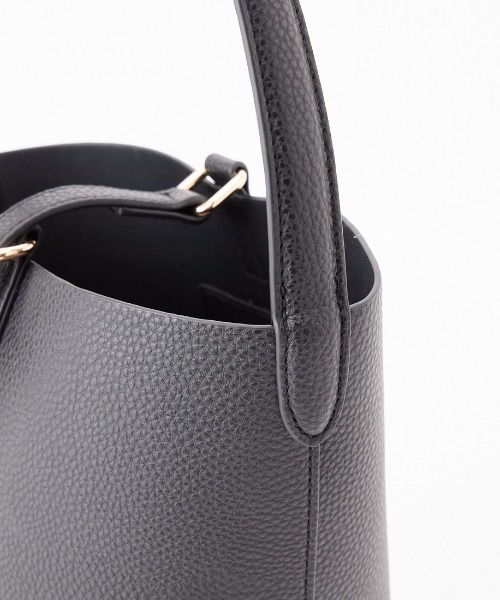 VELETTO（ベレット）の「[VELETTO/ベレット] バケツ型 エコレザートートバッグ（トートバッグ・レディース・ブラウン/ブラック・F）」の5枚目の写真