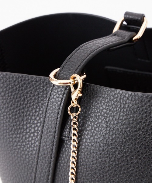 VELETTO（ベレット）の「[VELETTO/ベレット] バケツ型 エコレザートートバッグ（トートバッグ・レディース・ブラウン/ブラック・F）」の6枚目の写真