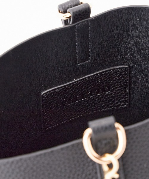 VELETTO（ベレット）の「[VELETTO/ベレット] バケツ型 エコレザートートバッグ（トートバッグ・レディース・ブラウン/ブラック・F）」の8枚目の写真