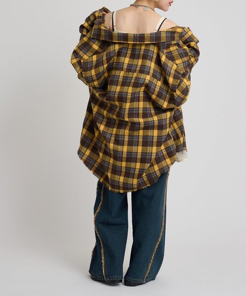 w closet（ダブルクローゼット）の「イレヘムレースキャミ（シャツ/ブラウス・レディース・ブラック/アイボリー・FREE）」の8枚目の写真