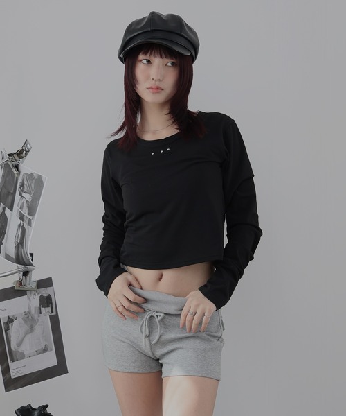 Ulysses(ユリシス)の「スタッズ長袖カットソー(Tシャツ/カットソー・レディース・ブラック/ホワイト・F)」の22枚目の写真