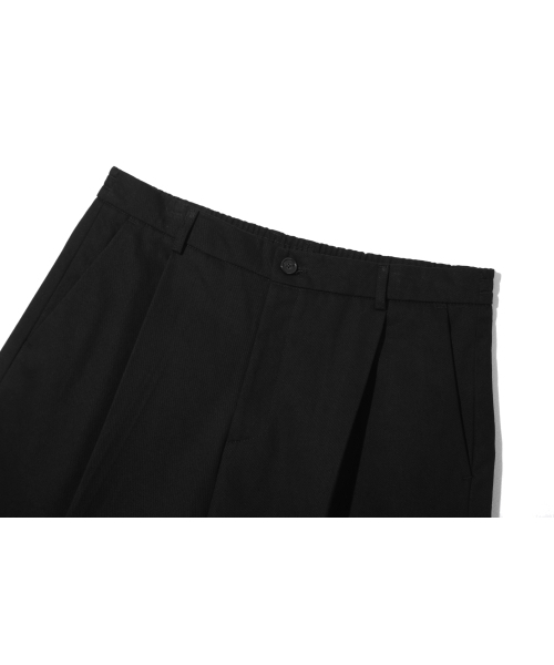 BASEMOMENT(ベースモーメント)の「ロングワイドチノバermudaパンツブラック(その他パンツ・メンズ・その他・MEDIUM/LARGE/X-LARGE)」の2枚目の写真