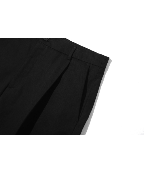 BASEMOMENT(ベースモーメント)の「ロングワイドチノバermudaパンツブラック(その他パンツ・メンズ・その他・MEDIUM/LARGE/X-LARGE)」の3枚目の写真