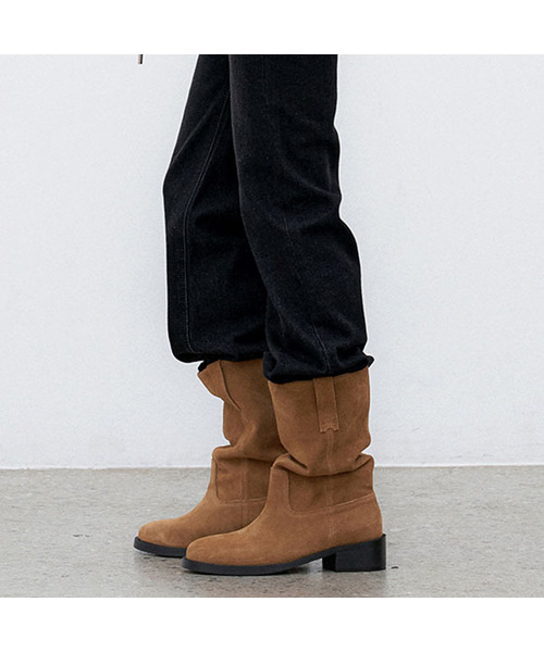 ATELIER NAIN(アトリエナイン)の「COW SUEDE MIDDLE BOOTS (SH-3471)(ブーツ・レディース・キャメル・25cm/24.5cm/24cm/23.5cm)」の1枚目の写真