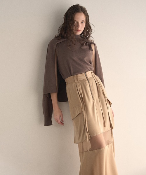 MIELI INVARIANT(ミエリインヴァリアント)の「Military Gloss Skirt(スカート・レディース・ブルーグレー/ベージュ・SMALL/MEDIUM)」の12枚目の写真