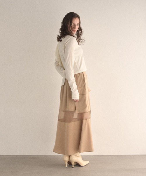 MIELI INVARIANT(ミエリインヴァリアント)の「Military Gloss Skirt(スカート・レディース・ブルーグレー/ベージュ・SMALL/MEDIUM)」の15枚目の写真