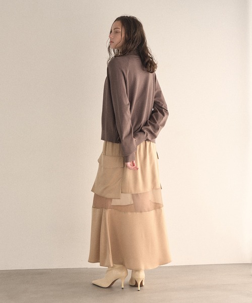MIELI INVARIANT(ミエリインヴァリアント)の「Military Gloss Skirt(スカート・レディース・ブルーグレー/ベージュ・SMALL/MEDIUM)」の14枚目の写真