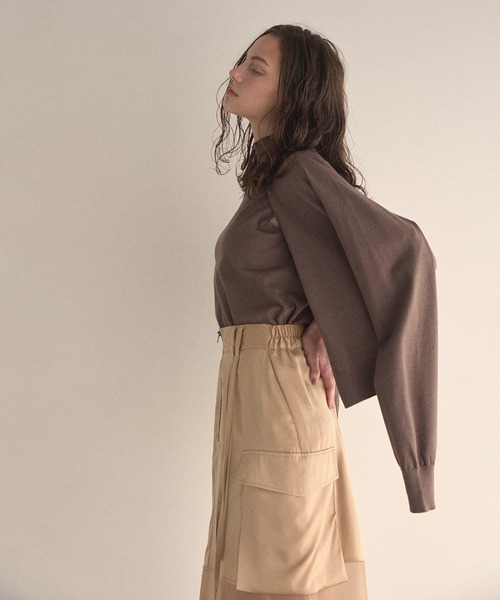 MIELI INVARIANT(ミエリインヴァリアント)の「Military Gloss Skirt(スカート・レディース・ブルーグレー/ベージュ・SMALL/MEDIUM)」の11枚目の写真