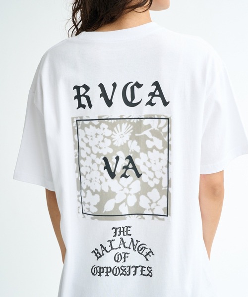 RVCA(ルーカ)の「RVCA ウィメンズ DAISY VA BOX LOGO LOOSE FIT SS TEE Tシャツ 【2026年春夏モデル】(Tシャツ/カットソー・レディース・ホワイト/ピンク系その他/ブラック・LARGE/MEDIUM/SMALL)」の9枚目の写真
