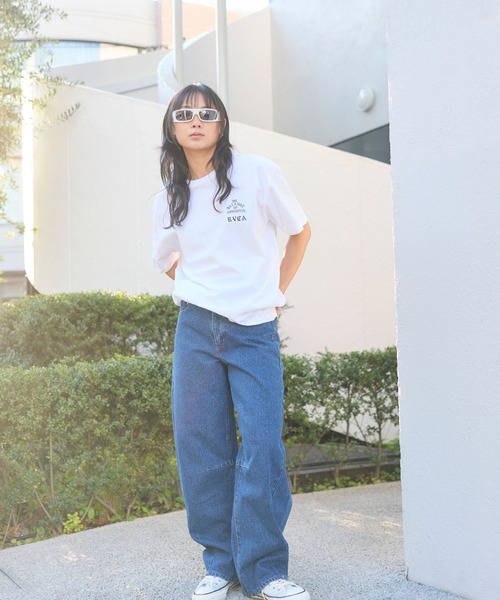 RVCA(ルーカ)の「RVCA ウィメンズ DAISY VA BOX LOGO LOOSE FIT SS TEE Tシャツ 【2026年春夏モデル】(Tシャツ/カットソー・レディース・ホワイト/ピンク系その他/ブラック・LARGE/MEDIUM/SMALL)」の5枚目の写真