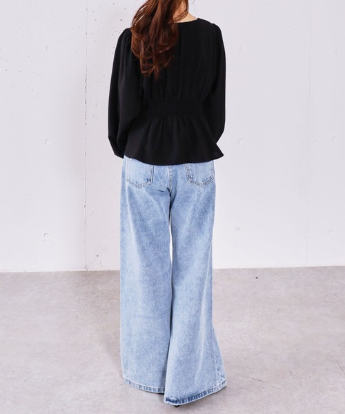 archives（アルシーヴ）の「ボタンタックペプラムＢＬ（シャツ/ブラウス・レディース・ブルー/アイボリー/ブラック・MEDIUM）」の17枚目の写真