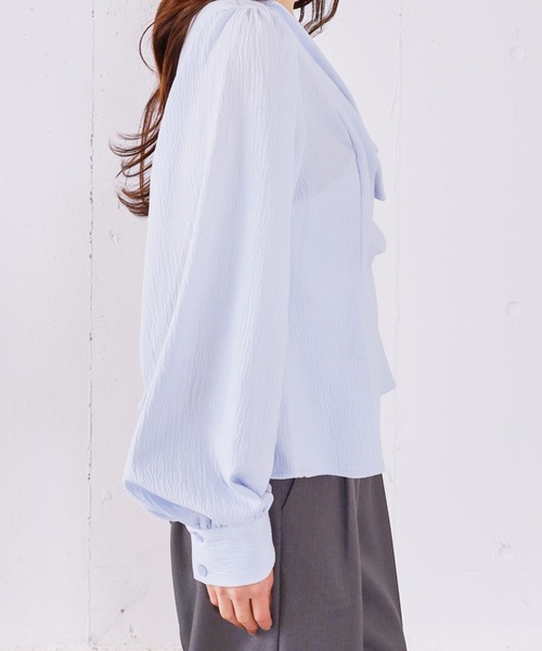 archives（アルシーヴ）の「ボタンタックペプラムＢＬ（シャツ/ブラウス・レディース・ブルー/アイボリー/ブラック・MEDIUM）」の21枚目の写真