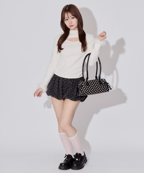 ALLuRing ChaRm(アリュリングチャーム)の「Square Dot Bag / スクエアドットバッグ(ハンドバッグ・レディース・ブラック/ホワイト・FREE)」の12枚目の写真