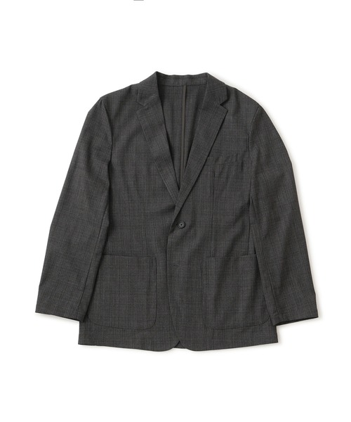 JUNRED(ジュンレッド)の「クロスシャンブレージャケット/セットアップ対応/ストレッチ(スーツジャケット・メンズ・ネイビー/チャコールグレー・S/M/L/LL)」の2枚目の写真