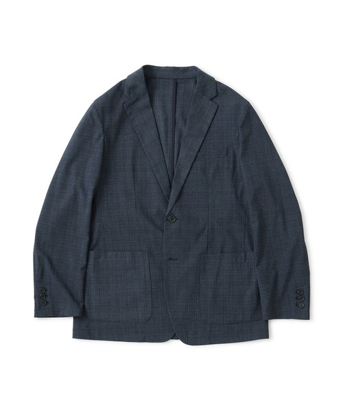 JUNRED(ジュンレッド)の「クロスシャンブレージャケット/セットアップ対応/ストレッチ(スーツジャケット・メンズ・ネイビー/チャコールグレー・S/M/L/LL)」の4枚目の写真