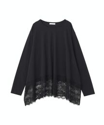 Green Parks（グリーンパークス）の「裾イレヘムレースドッキングプルオーバー（Tシャツ/カットソー）」