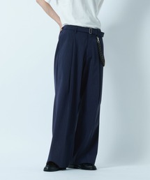 RAGEBLUE | 【LUXURY+EASY】Design Belt Wide Slacks/ラグイージーベルト付きスラックス(スラックス)