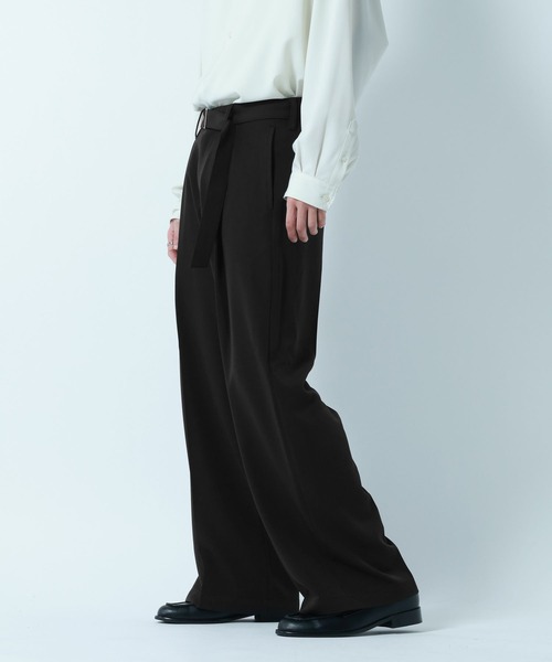 RAGEBLUE（レイジブルー）の「【LUXURY+EASY】Design Belt Wide Slacks/ラグイージーベルト付きスラックス（スラックス・メンズ・ブラック/ネイビー/グレー・LARGE/MEDIUM）」の10枚目の写真