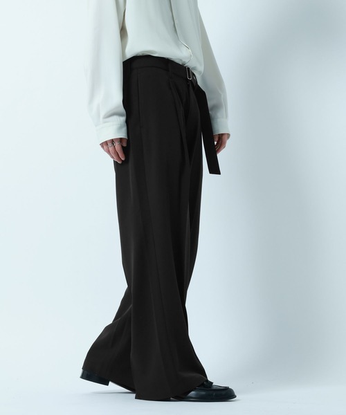 RAGEBLUE（レイジブルー）の「【LUXURY+EASY】Design Belt Wide Slacks/ラグイージーベルト付きスラックス（スラックス・メンズ・ブラック/ネイビー/グレー・LARGE/MEDIUM）」の11枚目の写真