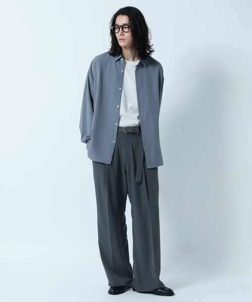 RAGEBLUE（レイジブルー）の「【LUXURY+EASY】Design Belt Wide Slacks/ラグイージーベルト付きスラックス（スラックス・メンズ・ブラック/ネイビー/グレー・LARGE/MEDIUM）」の12枚目の写真