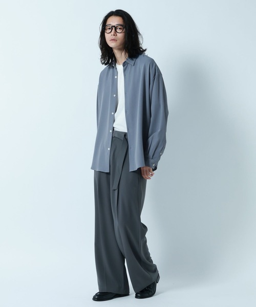 RAGEBLUE（レイジブルー）の「【LUXURY+EASY】Design Belt Wide Slacks/ラグイージーベルト付きスラックス（スラックス・メンズ・ブラック/ネイビー/グレー・LARGE/MEDIUM）」の13枚目の写真