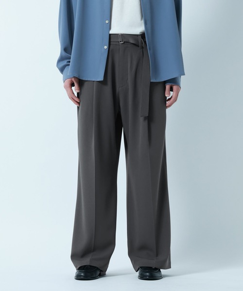 RAGEBLUE（レイジブルー）の「【LUXURY+EASY】Design Belt Wide Slacks/ラグイージーベルト付きスラックス（スラックス・メンズ・ブラック/ネイビー/グレー・LARGE/MEDIUM）」の15枚目の写真