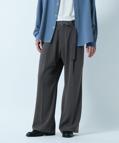 RAGEBLUE（レイジブルー）の「【LUXURY+EASY】Design Belt Wide Slacks/ラグイージーベルト付きスラックス（スラックス・メンズ・ブラック/ネイビー/グレー・LARGE/MEDIUM）」の16枚目の写真