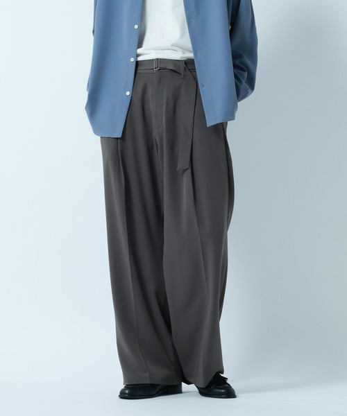 RAGEBLUE（レイジブルー）の「【LUXURY+EASY】Design Belt Wide Slacks/ラグイージーベルト付きスラックス（スラックス・メンズ・ブラック/ネイビー/グレー・LARGE/MEDIUM）」の17枚目の写真