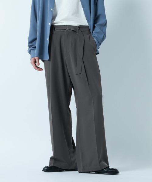 RAGEBLUE（レイジブルー）の「【LUXURY+EASY】Design Belt Wide Slacks/ラグイージーベルト付きスラックス（スラックス・メンズ・ブラック/ネイビー/グレー・LARGE/MEDIUM）」の18枚目の写真