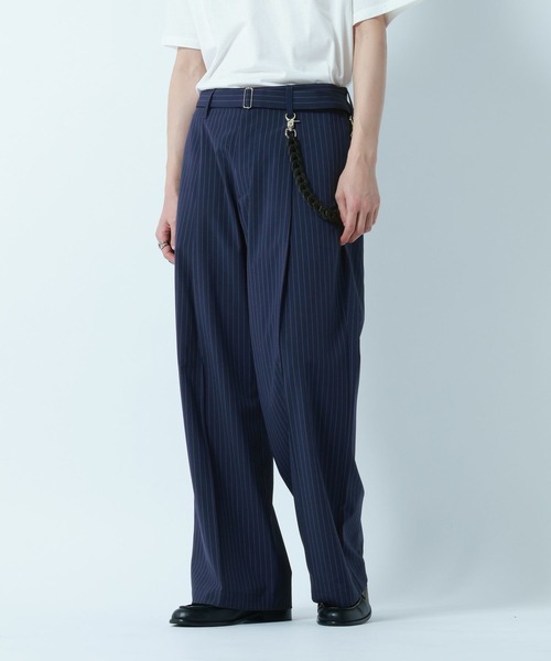RAGEBLUE（レイジブルー）の「【LUXURY+EASY】Design Belt Wide Slacks/ラグイージーベルト付きスラックス（スラックス・メンズ・ブラック/ネイビー/グレー・LARGE/MEDIUM）」の22枚目の写真