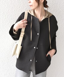 SHIPS Colors（シップス カラーズ）の「【WEB限定】〈手洗い可能〉ダンボール ノーカラー コート◇（その他アウター・レディース）」