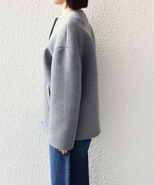 SHIPS Colors:〈手洗い可能〉ダンボール ノーカラー コート（その他