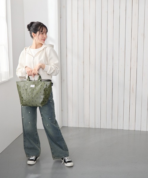 ROOTOTE(ルートート)の「ROOTOTE ルートート EU.デリ.ラミネート-S(トートバッグ・レディース・ブラック系その他2/オリーブ系/ブラック系その他・FREE)」の6枚目の写真