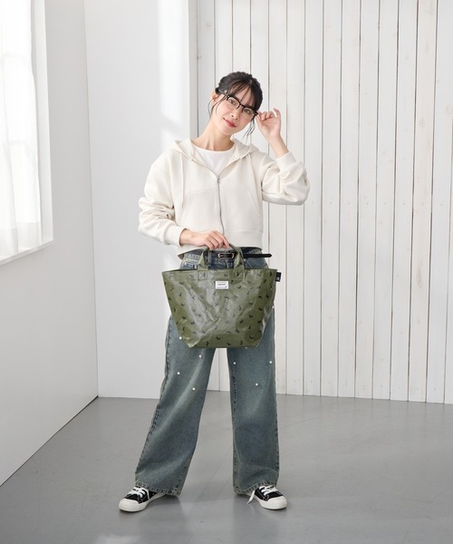 ROOTOTE(ルートート)の「ROOTOTE ルートート EU.デリ.ラミネート-S(トートバッグ・レディース・ブラック系その他2/オリーブ系/ブラック系その他・FREE)」の7枚目の写真