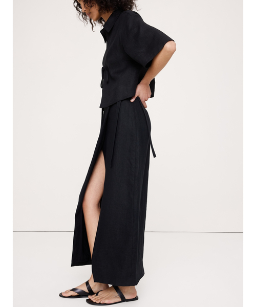 Banana Republic(バナナリパブリック)の「リネン ラップ マキシスカート(スカート・レディース・イエロー・8/6/4/2/0)」の4枚目の写真